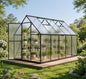 HOOYEAH Greenhouse Kits for Outdoors, 6x10 FT Walk-in Plant Green House with Locking Door & Roof Vent, Heavy Duty Aluminum Frame Winter Greenhouse for Backyard Gardening - size: 6 x 10 FT