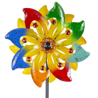 Stargarden Wind Spinner, Colorful Metal Wind Sculptures & Spinners - color: Colorful-13*63