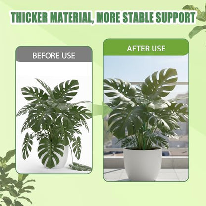 10Pcs Stackable Monstera Plant Support Stakes, Indoor Climbing Poles with Clips and Ties for Potted Plants and Pothos