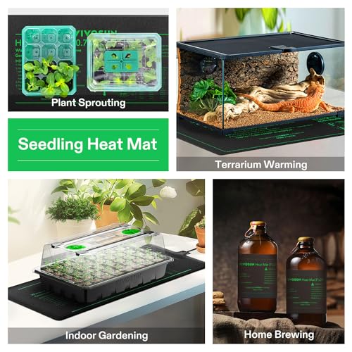 VIVOSUN 48" x 20.75" Seedling Heat Mat and Digital Thermostat Combo Set - size: 48"x20.75"