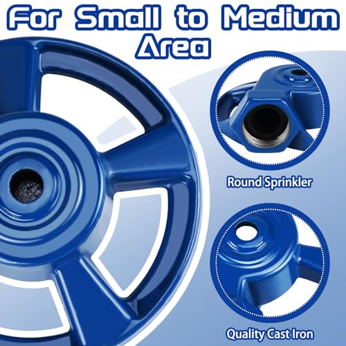 Domensi 1 Pcs Cast Iron Lawn Sprinkler for Yard Heavy Duty Garden Sprinkler