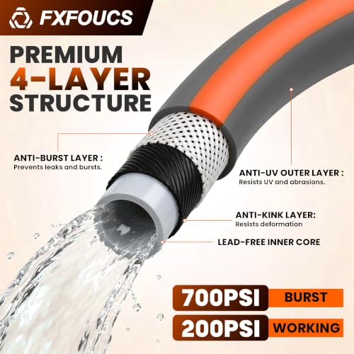 Garden Hose 3ft x 5/8", Heavy Duty Water Hose, Kink Resistant - color: Gray, size: 3FT