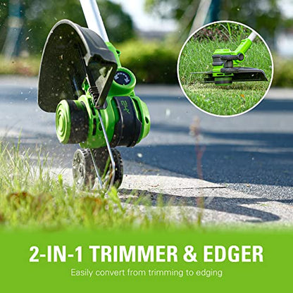 Greenworks 24V 12-Inch Cordless String Trimmer/Edger (Gen 2), Battery and Charger Not Included - style: 12" Gen 2 (Bare Tool)
