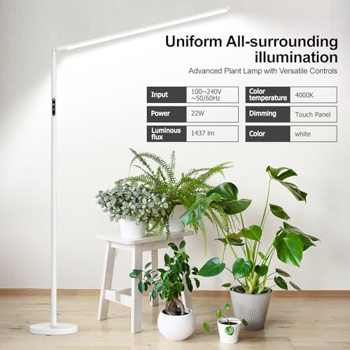 STERREN LED Grow Lights, Plant Floor Lamp for Indoor Growing - color: White