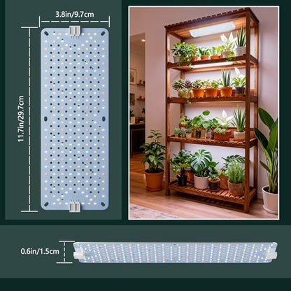 8-Pack Grow Light Panel for Indoor Plants, Full Spectrum with Timer - color: Panel Grow Lights 12W(Pack 8)