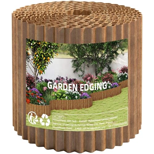 Garden Lawn Edging and Landscape Border - 12" x 40' Corrugated Metal Garden Edging, for DIY Flower Beds, Lawns & Landscaping (Real Rust) - size: 12IN x 40FT