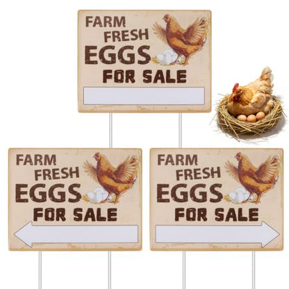 Eggs for Sale Sign Double Sided Farm Fresh Eggs Sign