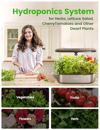 LETPOT LPH-SE Hydroponics Growing System, 12 Pods Smart Herb Garden Kit Indoor, Indoor Garden, APP & WiFi Controlled, with 24W Growing LED, 5.5L Water Tank, Pump System, Automatic Timer - size: 12 Pods