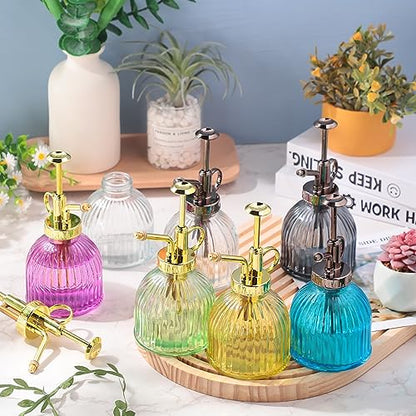 Maxdot 12Pcs Glass Plant Mister Spray Bottle 220ml, Mixed Sprayer - color: Mixed Sprayer