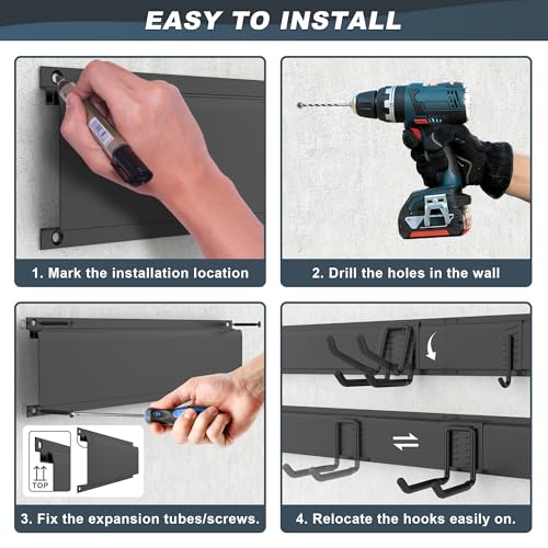 Ultrawall Wall Mounted Garage Tool Organizer, Garden Tool Organization