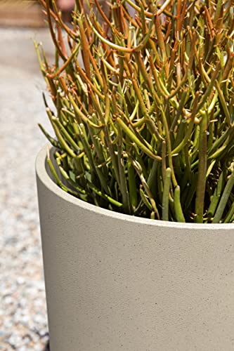 Veradek Mason Series Lima Planter - Large Round Outdoor Planter - color: Sand, size: 10 inches