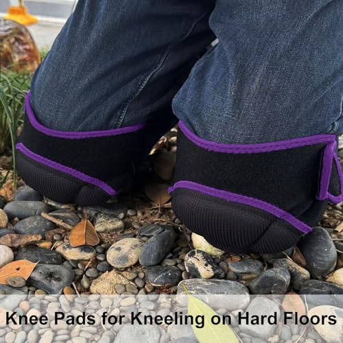 Knee Pads for Women Men, Adjustable Knee Cushions, Purple M (1 Pair) - color: Purple, size: Medium