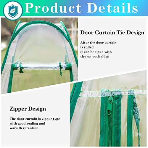 Pop Up Greenhouse Cover, PVC Mini Portable Greenhouse, 4 Nails, 27"x27"x30"