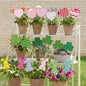 Amyhill 18 Pcs Garden Decor for Outside Heart Metal Garden Stakes
