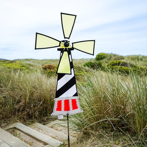 In the Breeze 2500 Lighthouse Wind Spinner-Colorful Garden Decoration - style: Lighthouse