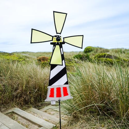 In the Breeze 2500 Lighthouse Wind Spinner-Colorful Garden Decoration - style: Lighthouse