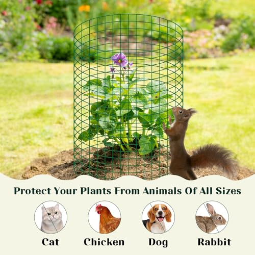 10 Sets 20"x 12" Wire Plant Protector from Animals, Plant Protector Cages - color: Green-10pcs