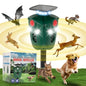 360° Ultrasonic Animal Repeller, Solar & USB, 3 PIR Sensors