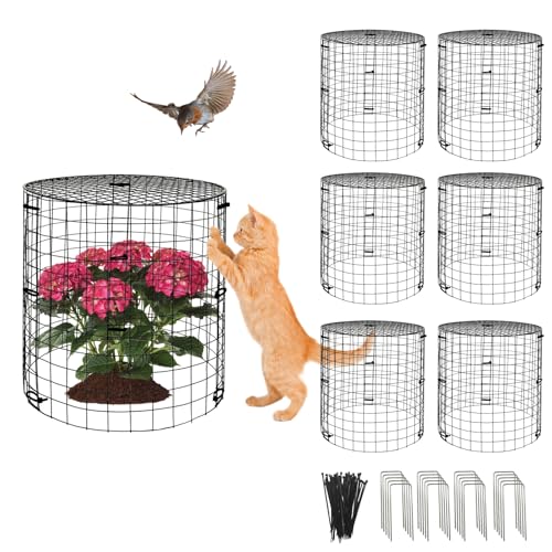 6 Pack Plant Protectors from Animals with Cover, 18PCS 12.6"x11.8"