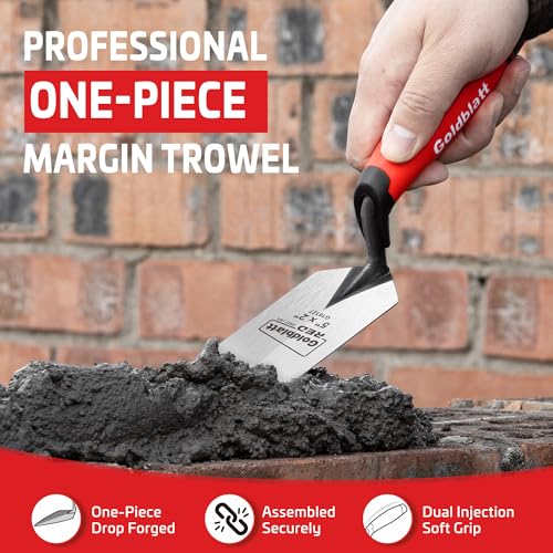 Goldblatt RED Margin Trowel, 5" x 2" Upgraded Ground Blade - style: 5" x 2"