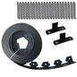 2" x 40' Plastic Landscape Edging Border Black, 40 Spikes - size: 2 in, 40 ft