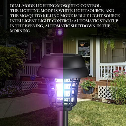 Qualirey 4 Bug Zapper, Plastic,Retro Black Exterior,Purple, White Light - color: Retro Black Exterior,Purple, White Light