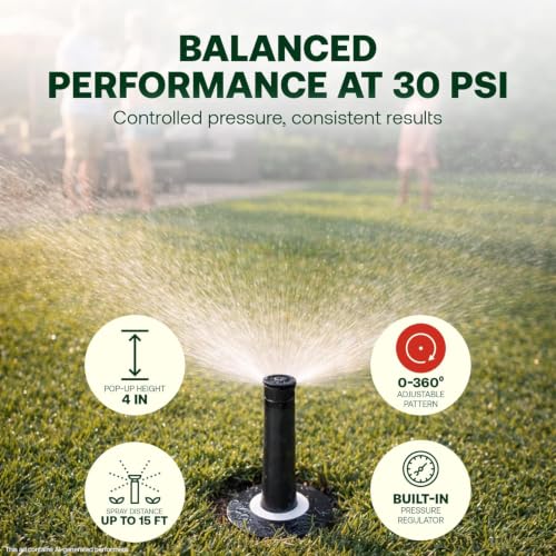 Rain Bird 1804APPRS Pressure Regulated 4 Inch Pop Up Sprinkler Head 4 Pack - size: 4 Pack