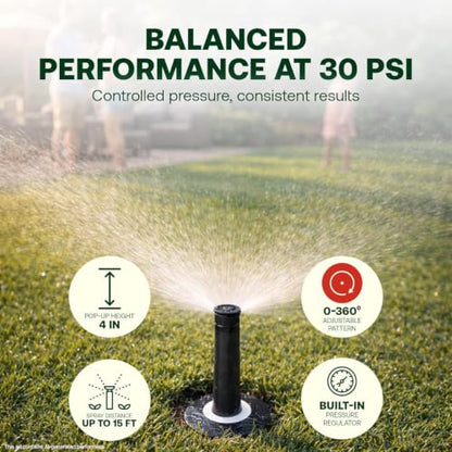 Rain Bird 1804APPRS Pressure Regulated 4 Inch Pop Up Sprinkler Head 4 Pack - size: 4 Pack