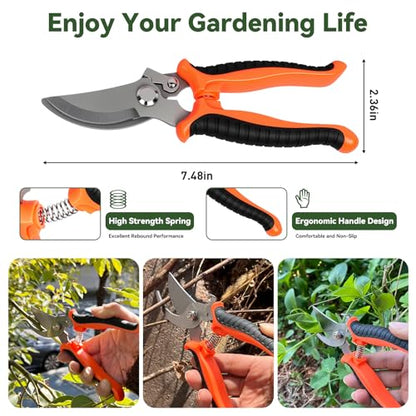 4-in-1 Weeding Tool with Hoe, Grabber, Pruning Shears & Scrub Brush,Garden Hoe & Weed Puller Tool with Long Handle,Dandelion Heavy Duty Uprooting Tool for Lawn Yard Garden - color: black