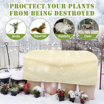 2 Pcs 49.6 × 24 x 19.7 in Garden Bed Cover Frost Protection - size: 49.6 × 24 x 19.7 in