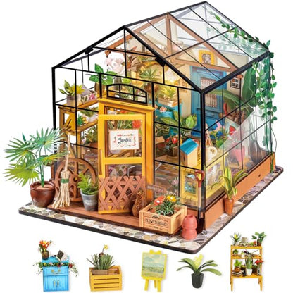 Rolife Greenhouse DIY Miniature Dollhouse Kit Creative Gift for Adults