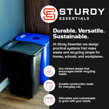 City Box 7 Gallon Paper Recycling Bin w/ Lid for Office Papers, Newspapers - color: Paper, size: 7 Gallon