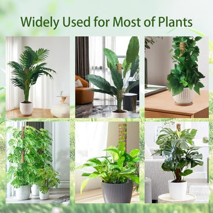 Moss Pole Monstera Plant Support: 4 Pack 16 inch Stackable Coco Coir - size: 4-pack
