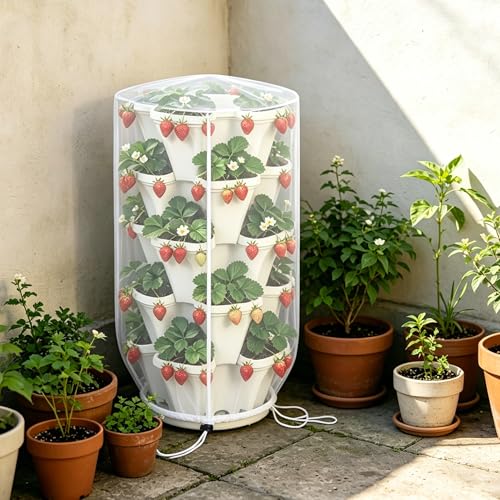 24"x40"Garden Netting with Zipper and Drawstring for Plant Cover Protection - size: 24"x40"