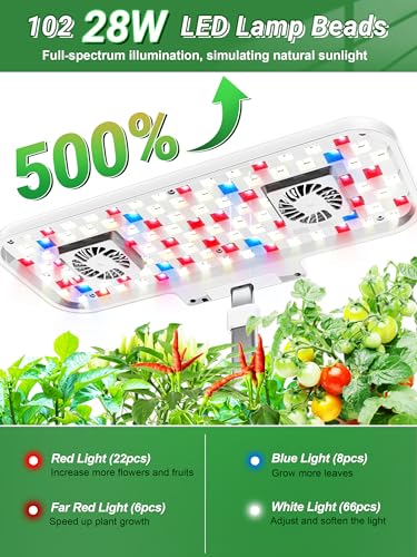 Growell Hydroponics Growing System, 17 Pods Large Indoor Garden with 2 Fans - color: White & Grey