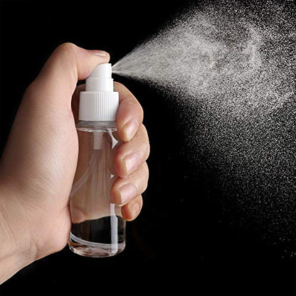 2 Pack Small Spray Bottles 1oz Clear Plastic Empty Refillable Mini Spritzer - color: 2 Pack, size: 1 Ounce