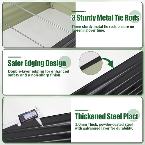 6x3x2ft Raised Garden Bed, Deep Root Planter Box, Black,1 Pack - size: 6x3x2FT-Black