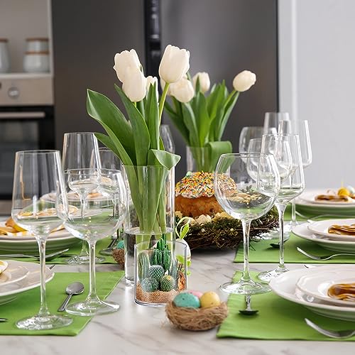 Homjoy Glass Cylinder Vase Sets 16 Pack (2.17x4, 2.56x6, 3.15x8, 3.55x10IN) - size: 16 Pack (4,6,8,10 Inch )