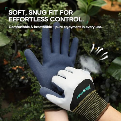 Gardening Gloves for Women, Waterproof Thorn Proof Rose Pruning Gloves, Flexible Latex Non-Slip Garden Work Gloves for Weeding Planting, 1 Pair - size: X-Large