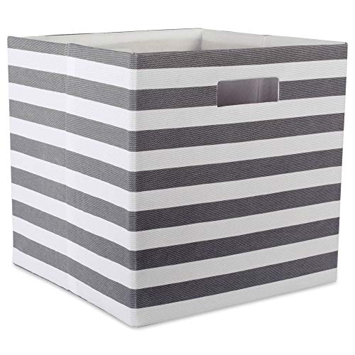 DII Polyester Cube Storage Collection Hard Sided Collapsible, 11x11x11, Gray - color: Gray, size: 11x11x11" (Pack of 1)