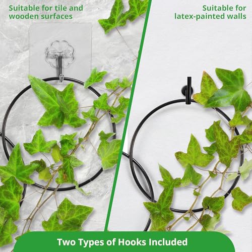 24 Pcs Chain Trellis for Climbing Plants, Metal Plant Trellis - color: 24 Pcs - Circle - 120 Inch Long