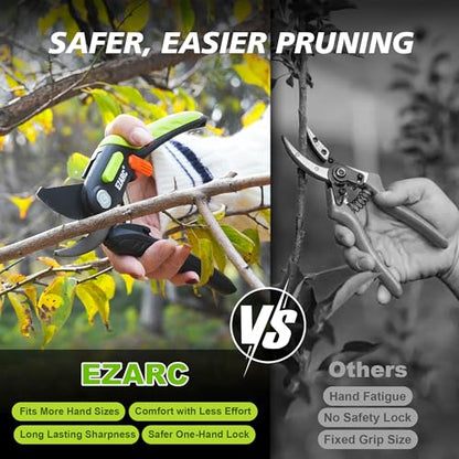 EZARC Bypass Pruning Shears, SK5 Steel Blade, 1 Inch Cut Capacity