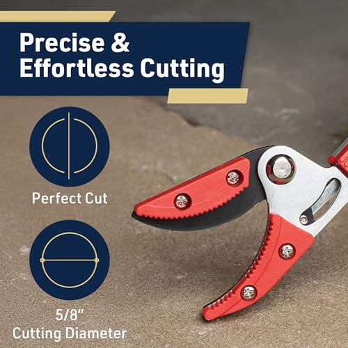 Kings County Tools Bypass Pruning Shears for Gardening, Rotating Head, 30”