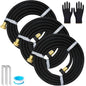 AMRITA 1/2"Soaker Hose KIT, 10ft 3Pack Garden Drip Hoses Brass Couplings - color: 1/2"×(10FT)×(3PCS)