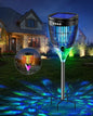 Solar Bug Zapper Outdoor, Mosquito Zapper with Flame & Projector Light - color: Black