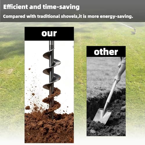 Garden Planting Auger Drill Bit, 1.57 x 31.5 Extra-Long Soil Digging Tool with Tungsten Carbide Tip, Bulb Planter Attachment for Cordless Drill