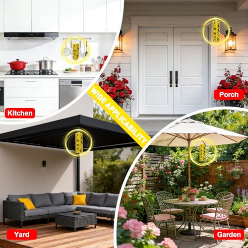 8 Pack Sticky Fly Traps for Indoor Outdoor with Hanging Hook - size: 8 pack