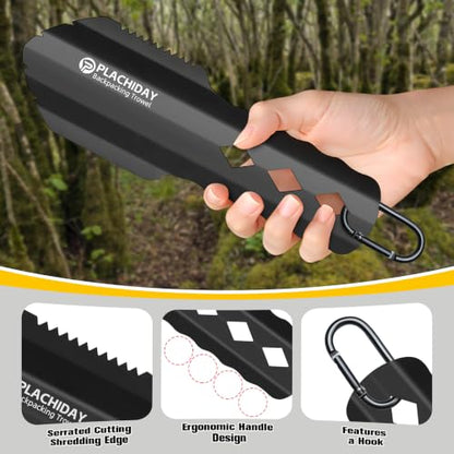 Ultralight Backpacking Trowel, Aluminum Camping Shovel, Black - color: Black, size: size3