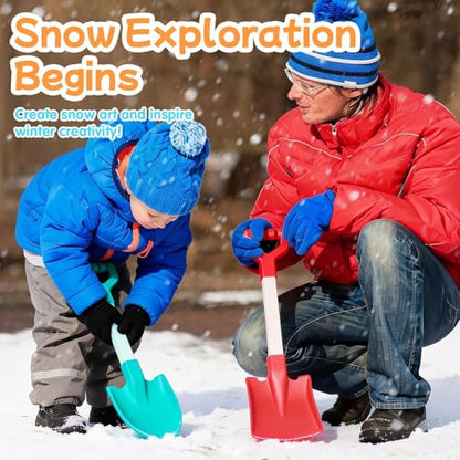 20 Inch Heavy Duty Sand Plastic Beach Shovels for Kids Red & Blue - color: Blue And Red