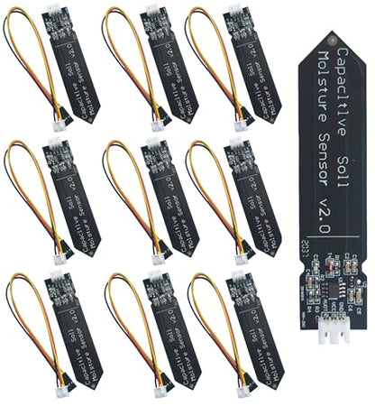 10Pcs 3.3V Capacitive Soil Moisture Sensor Module